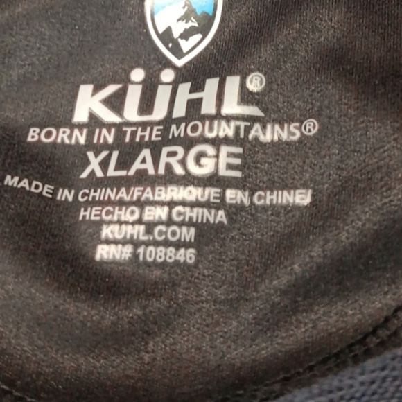 Kuhl Shirt Mens XL Gray Long Sleeve Base Layer Thermal Logo Casual Gorpcore - Picture 4 of 7